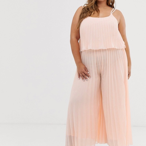 Asos Design Curve pleated crop top jumpsuit - NWT - Picture 3 of 9